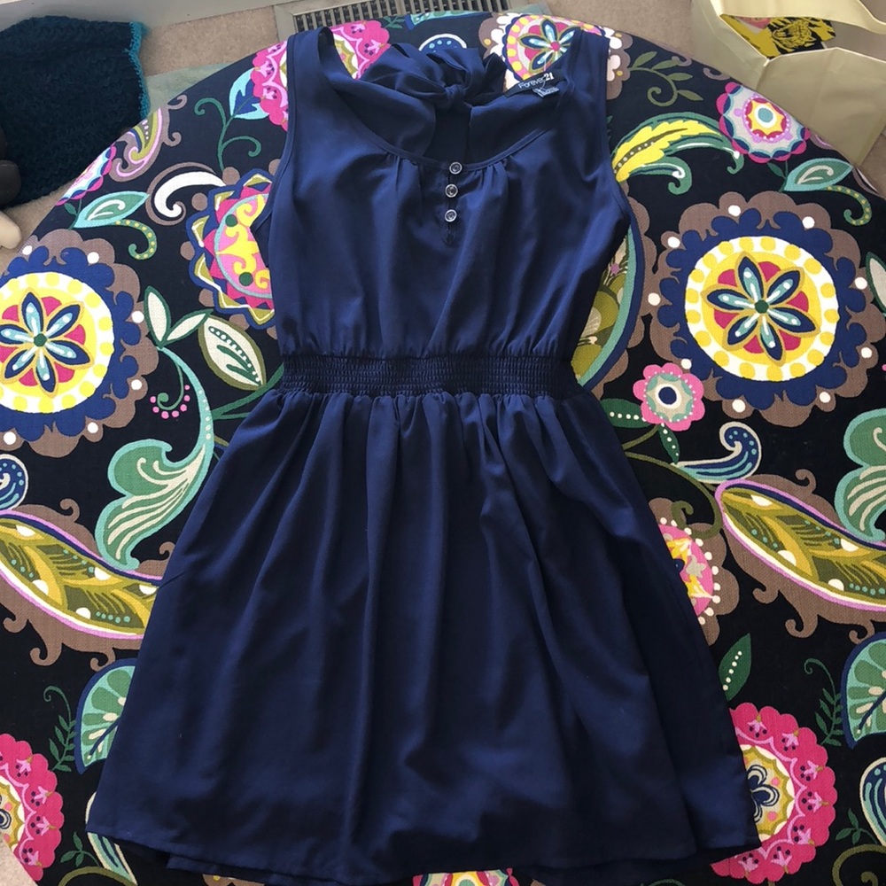 Navy Bow Dress